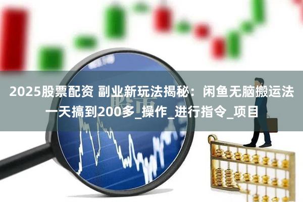 2025股票配资 副业新玩法揭秘：闲鱼无脑搬运法一天搞到200多_操作_进行指令_项目
